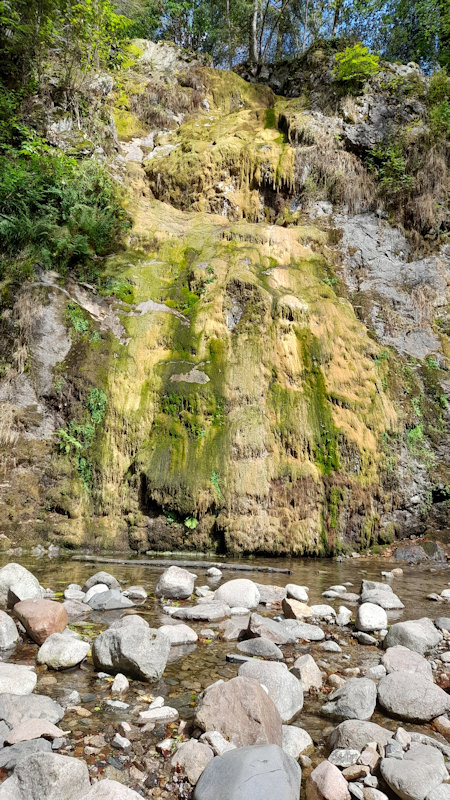 Linker deel van de waterval van Heidenbad