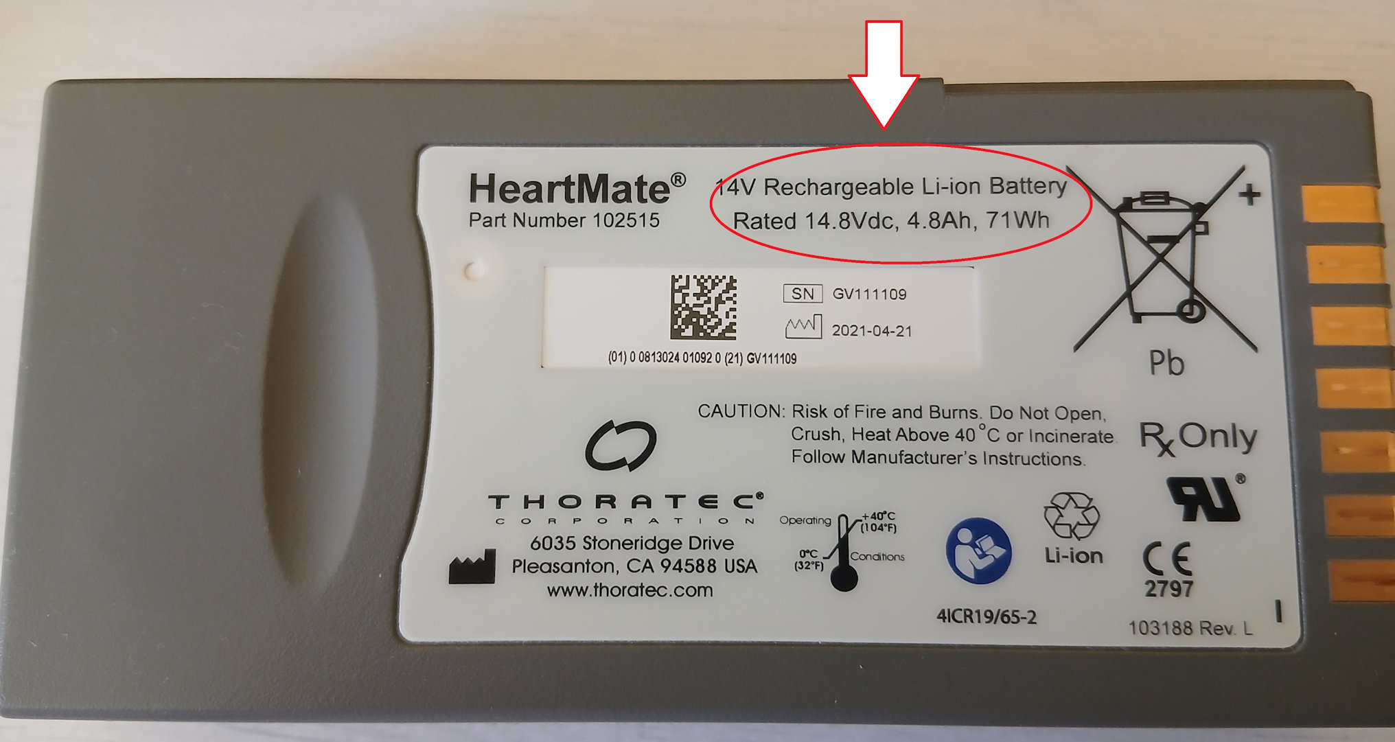 LVAD batterij
